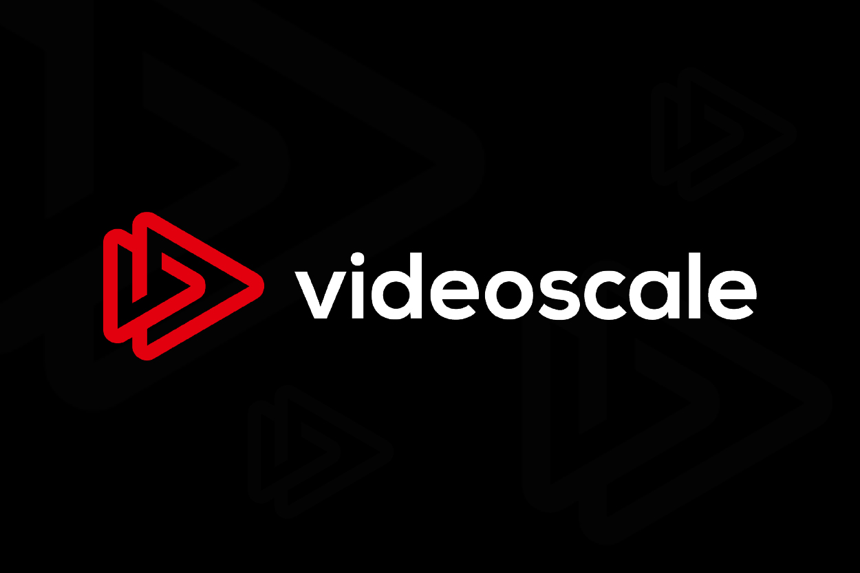 videoscale Logo auf schwarzem Hintergrund